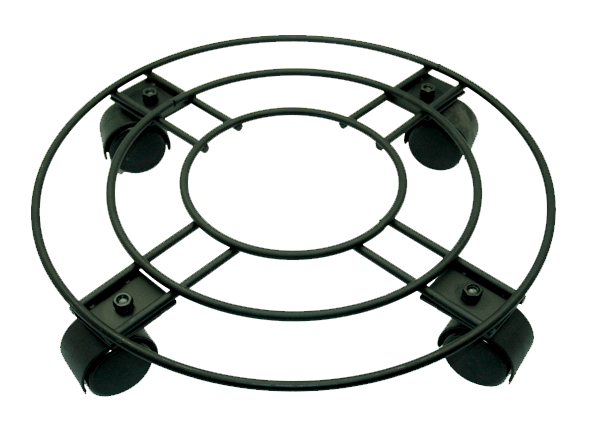 Round Plant Caddy 4 Casters 15&quot; Black
