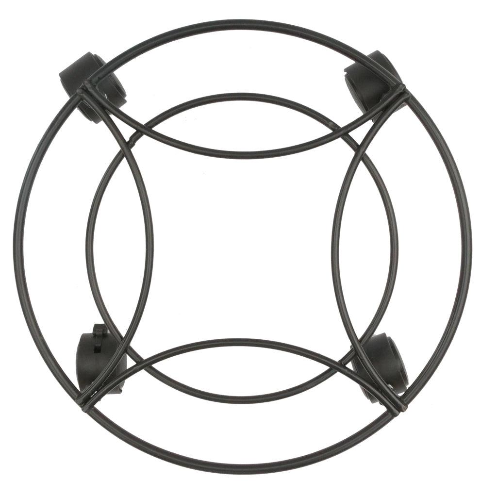 Round Plant Caddy 4 Casters 13&quot; Black