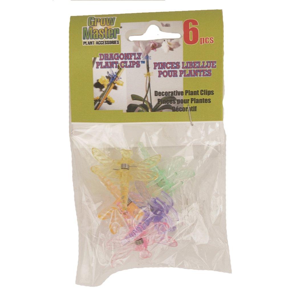 Orchid Plant Dragonfly Clips 6 Pack