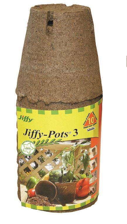 Jiffy Peat Pots 3&quot; Round 10 Pack
