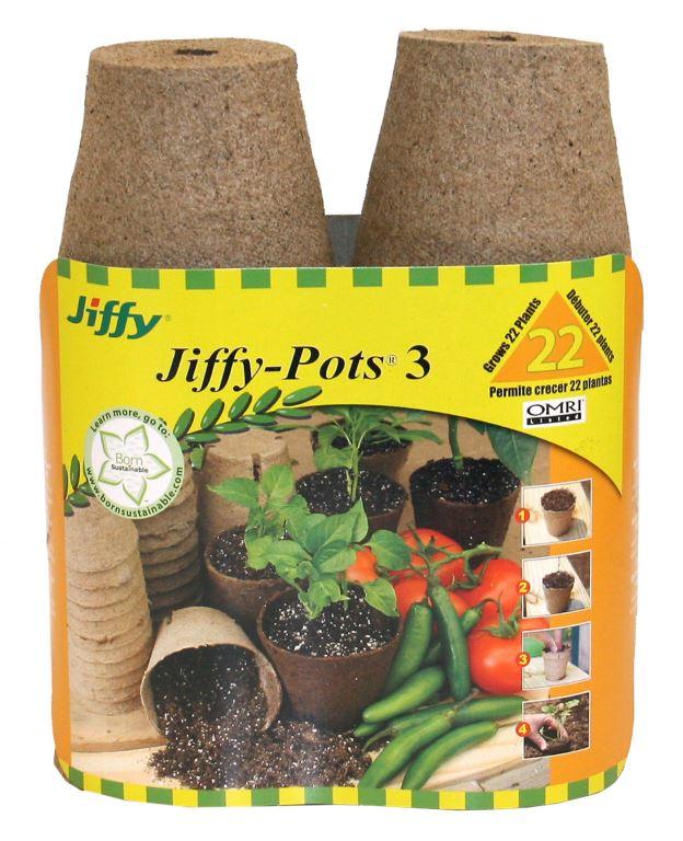 Jiffy Peat Pots 3&quot; Round 22 Pack