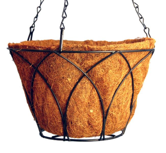 lotus hanging plant Flat Bottom Lotus Hanging Basket with Coco Liner 14"