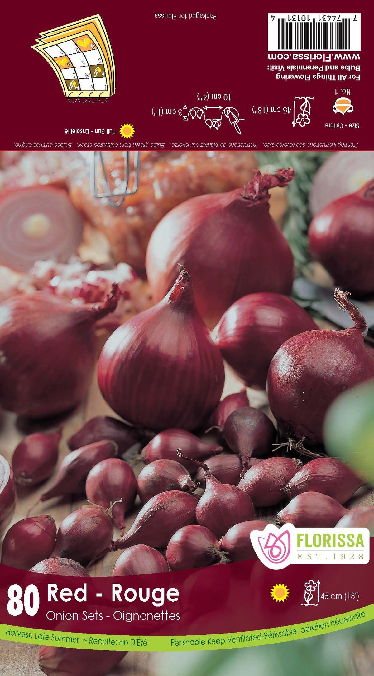 Onion Sets Karmen - Red (Pkgd) Bulb