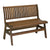 This timeless bench is a beautiful addition to any outdoor living space. With deep chocolate colours, this bench is smooth to the touch and flawlessly crafted. Measure 24in L x 43in W x 35in H. 