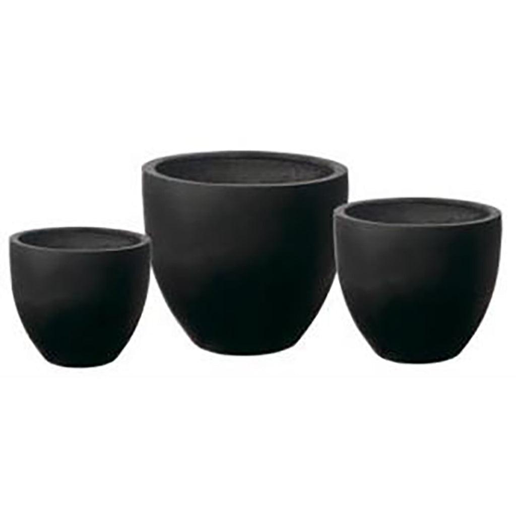 Fiberstone Round Planter Large Black