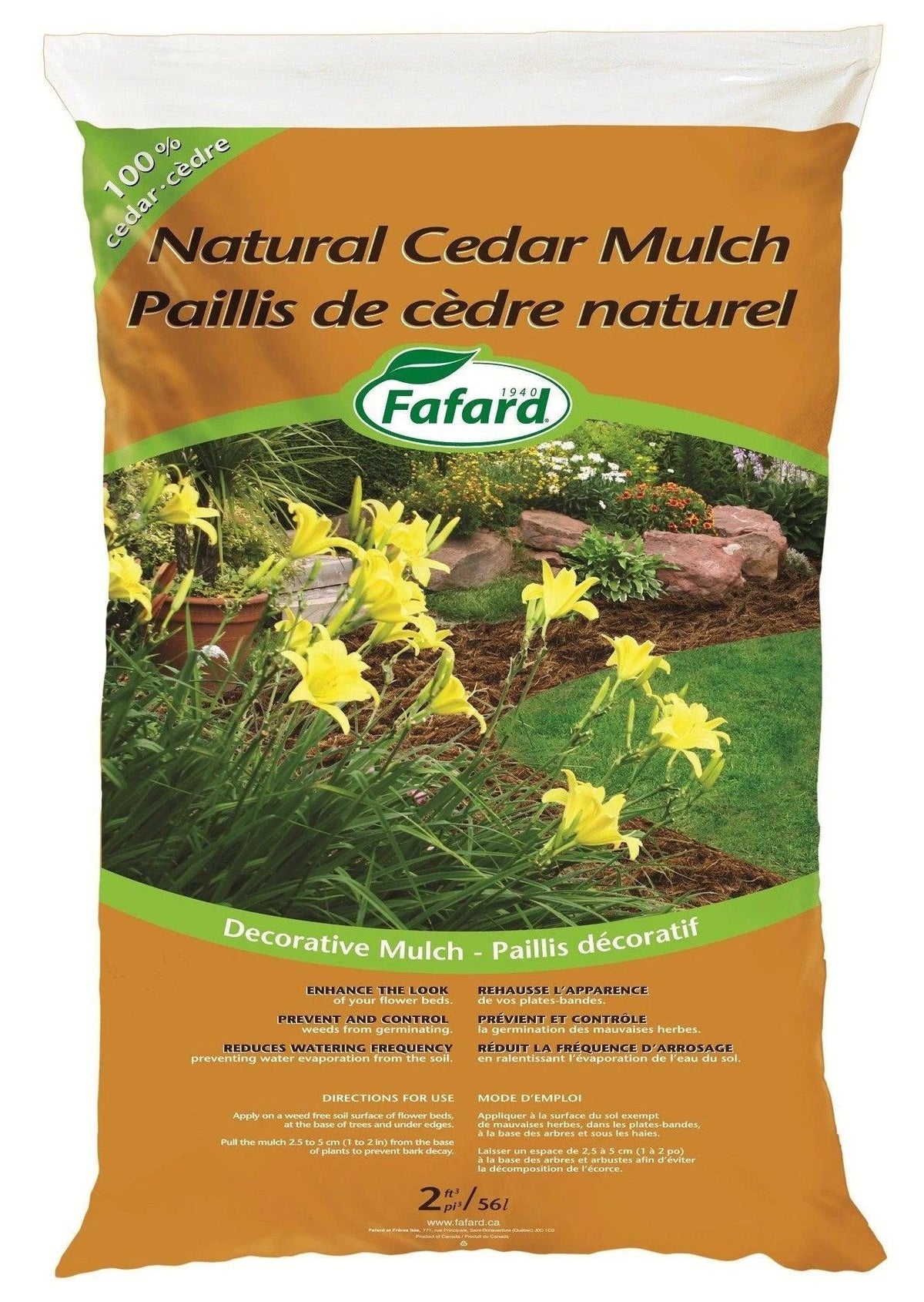 Fafard Natural Cedar Mulch - 2 cu ft