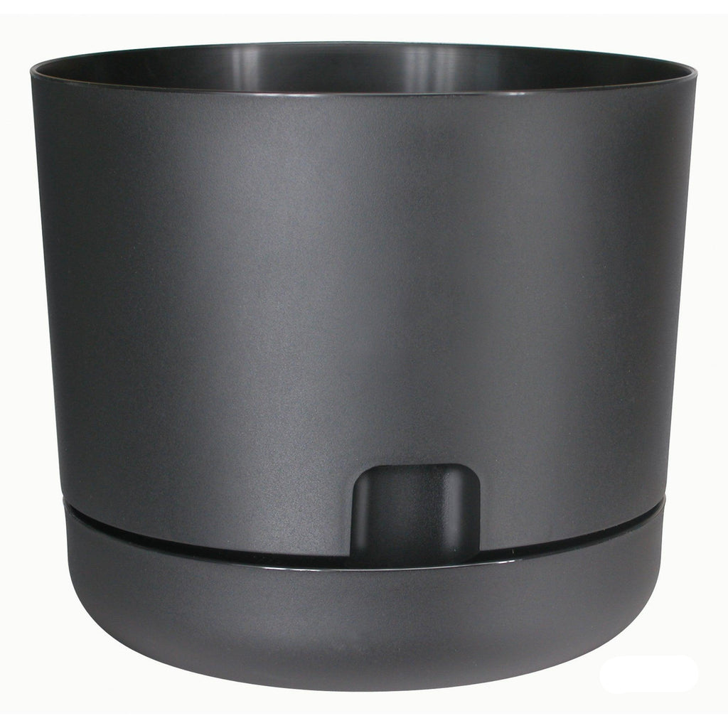 oasis self watering planter Oasis Self Watering Planter with Saucer Black