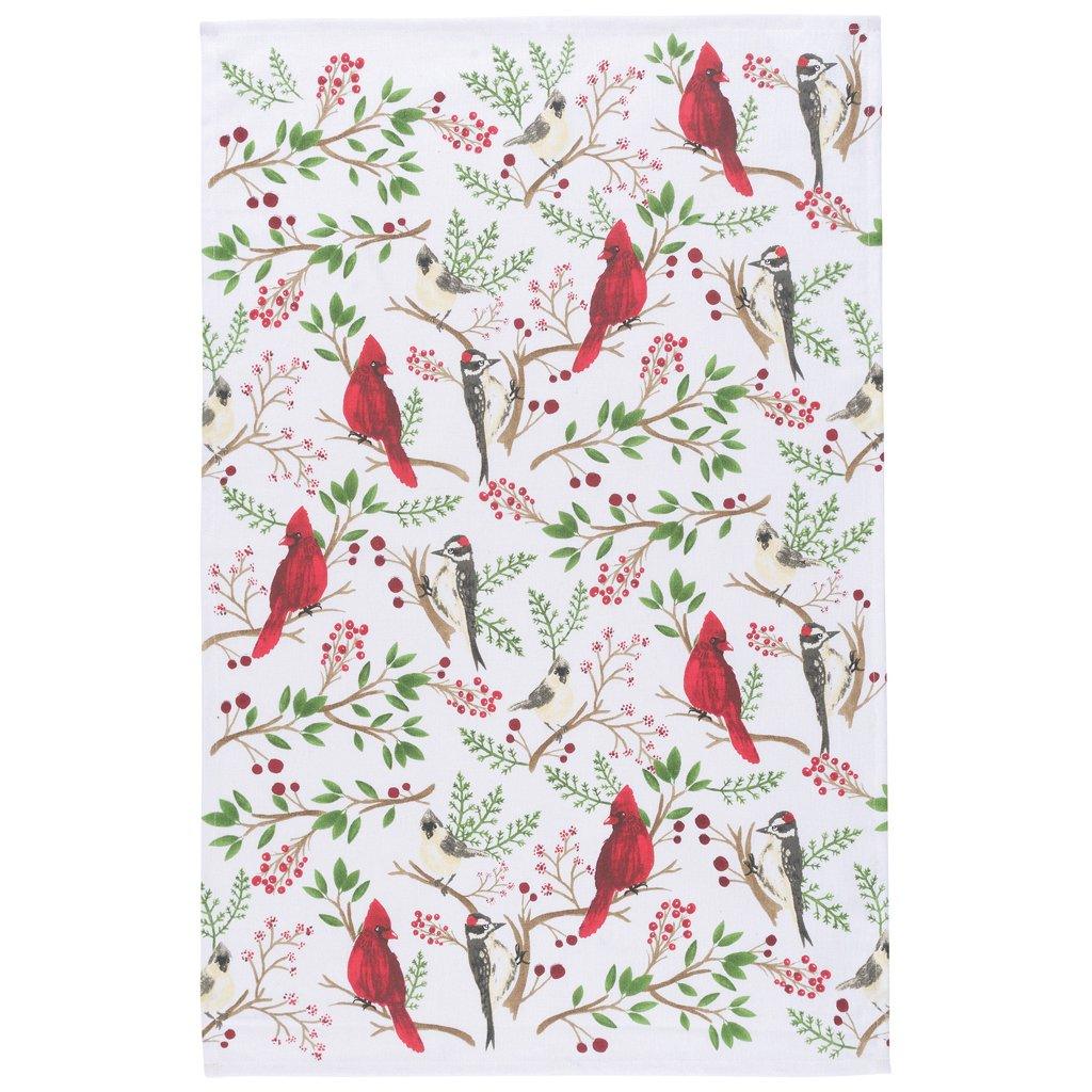 Teatowel Winter Birds