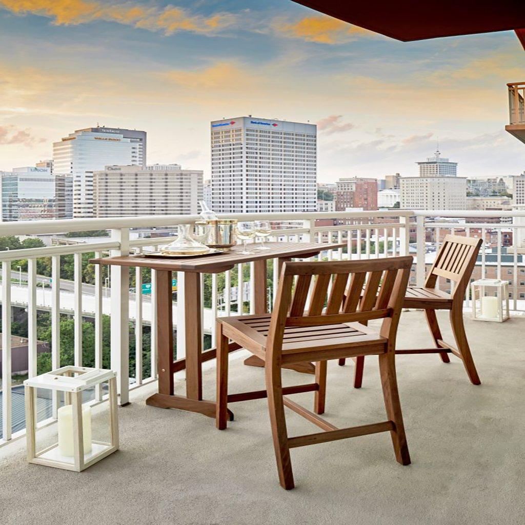 Richmond 51x19 inch Balcony Rail Table