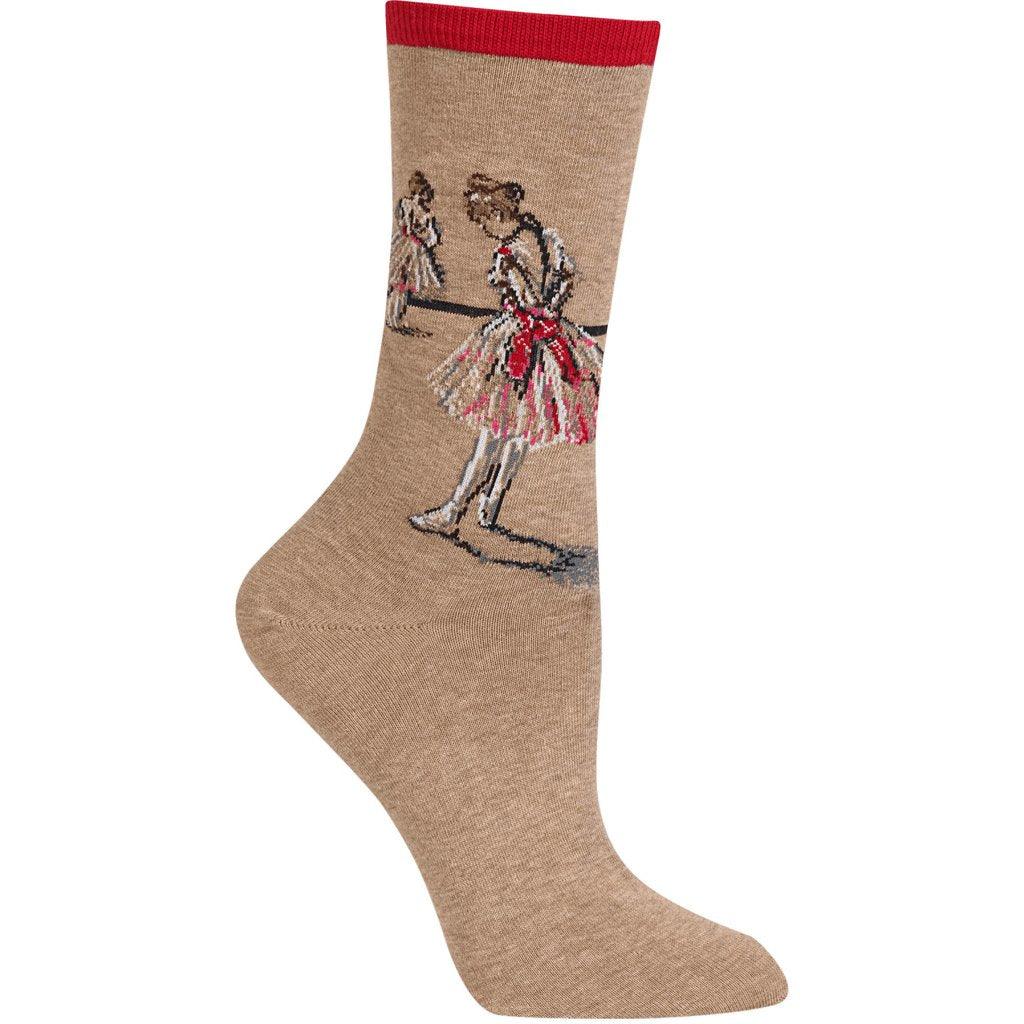 Ladies Socks Degas Studio Dancer Red