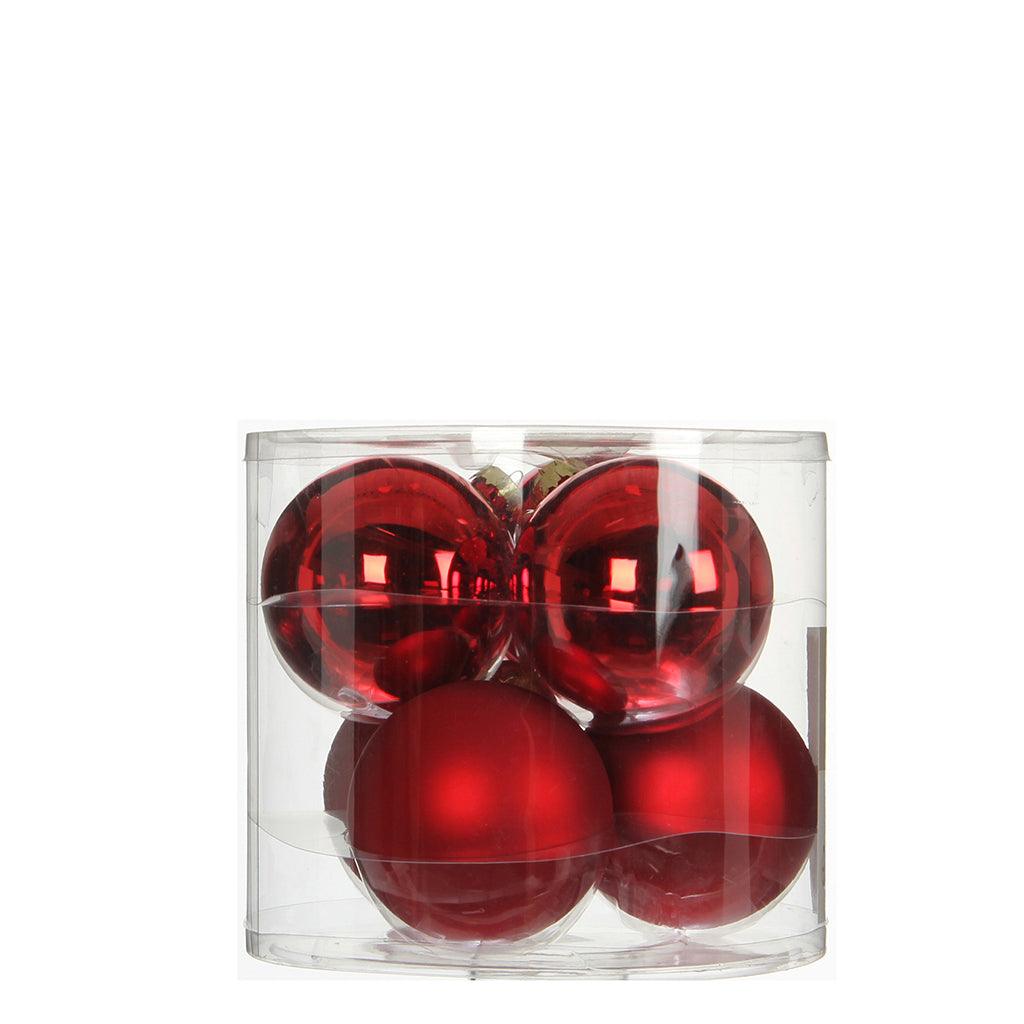 Bauble Glass 3.25" 6/Pkg