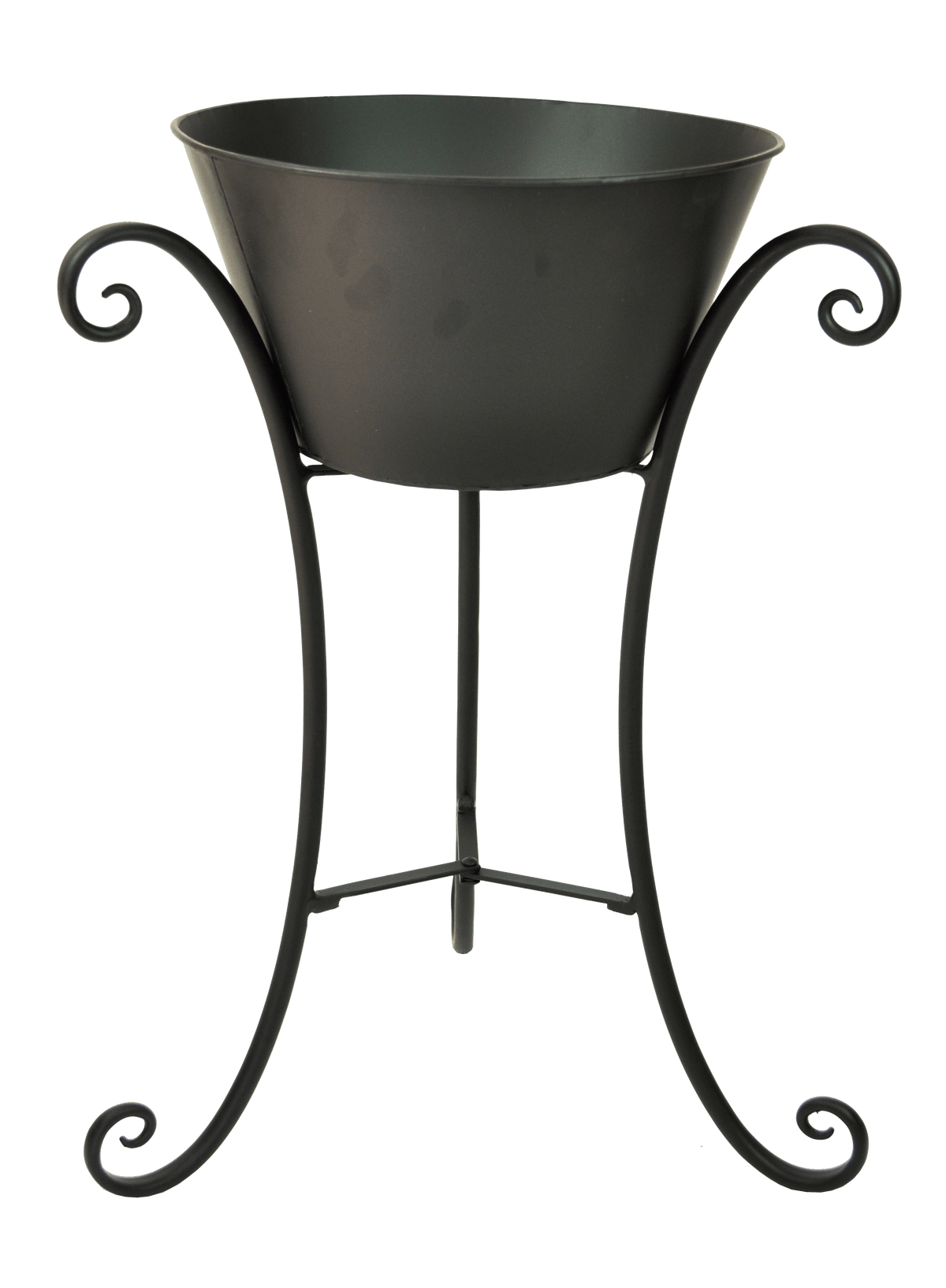 Scroll Plant Stand with 12&quot; Metal Pot