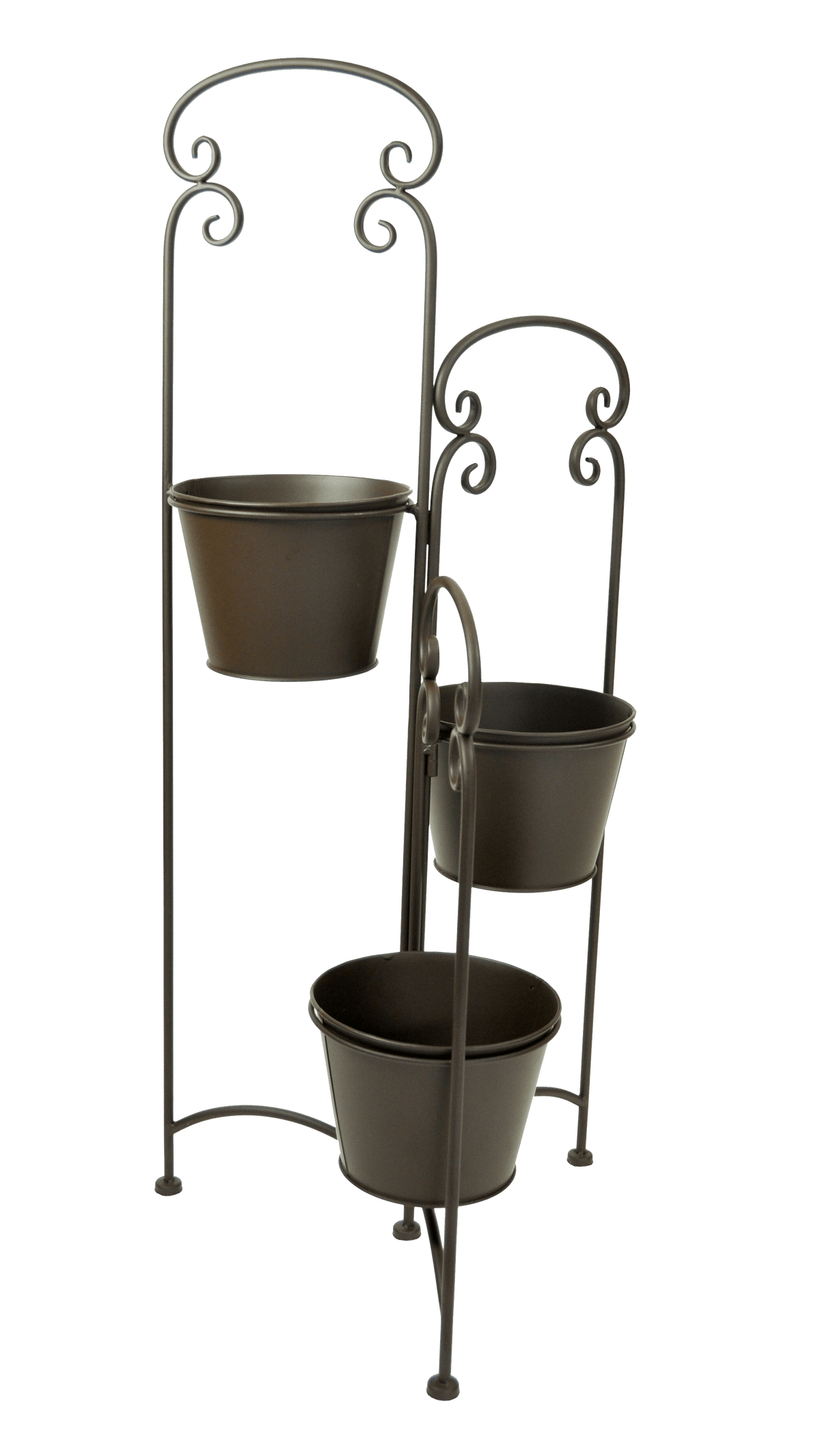 Scroll Planter Foldable Stand with 6.5&quot; Pots