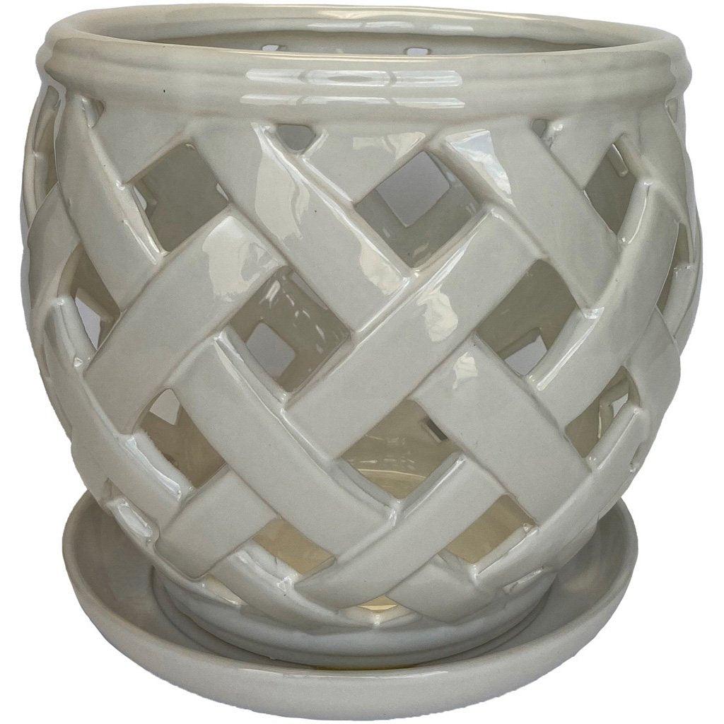 Lattice Orchid Pot 13.5x13.5x12.5cm