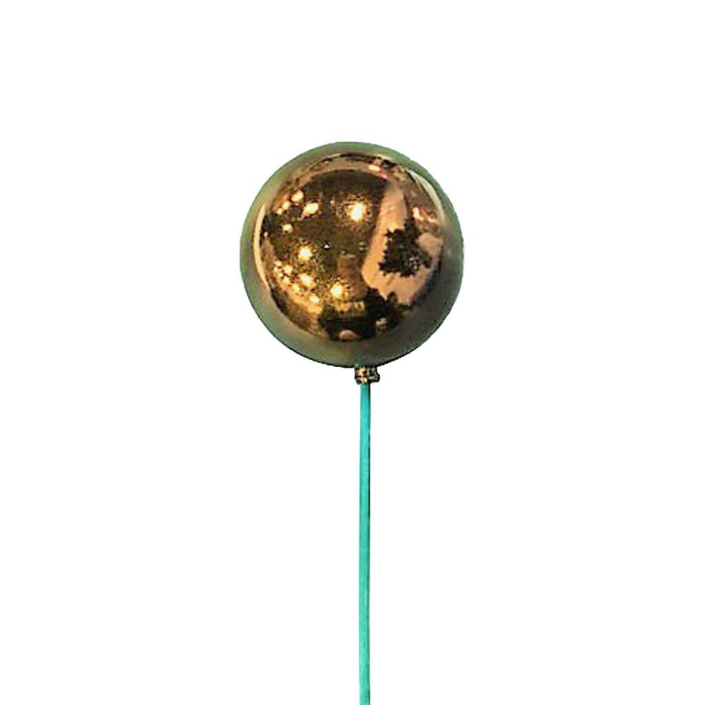 Ball With Stick 80mm shiny gold