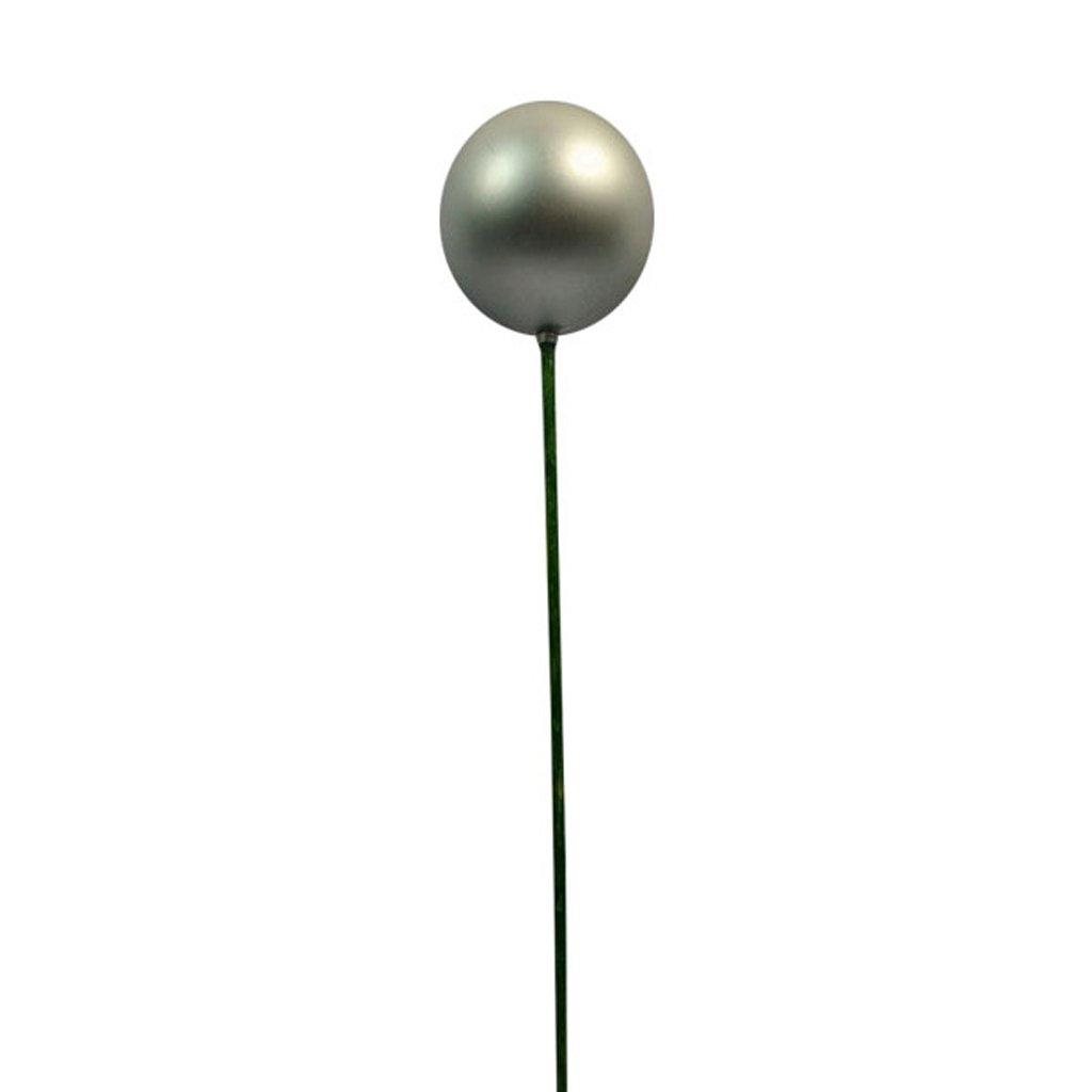 Ball With Stick 80mm pearl silver