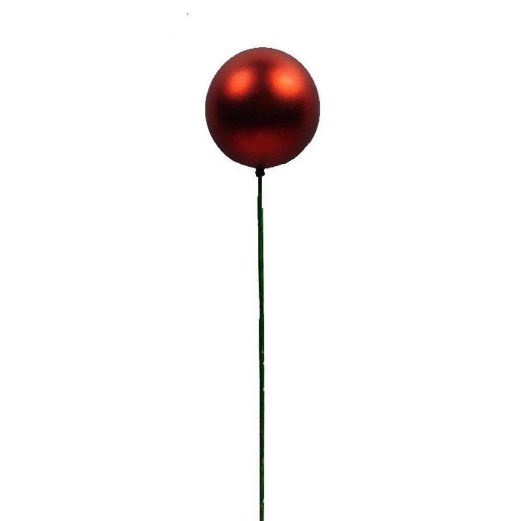 Ball With Stick 100mm matte red