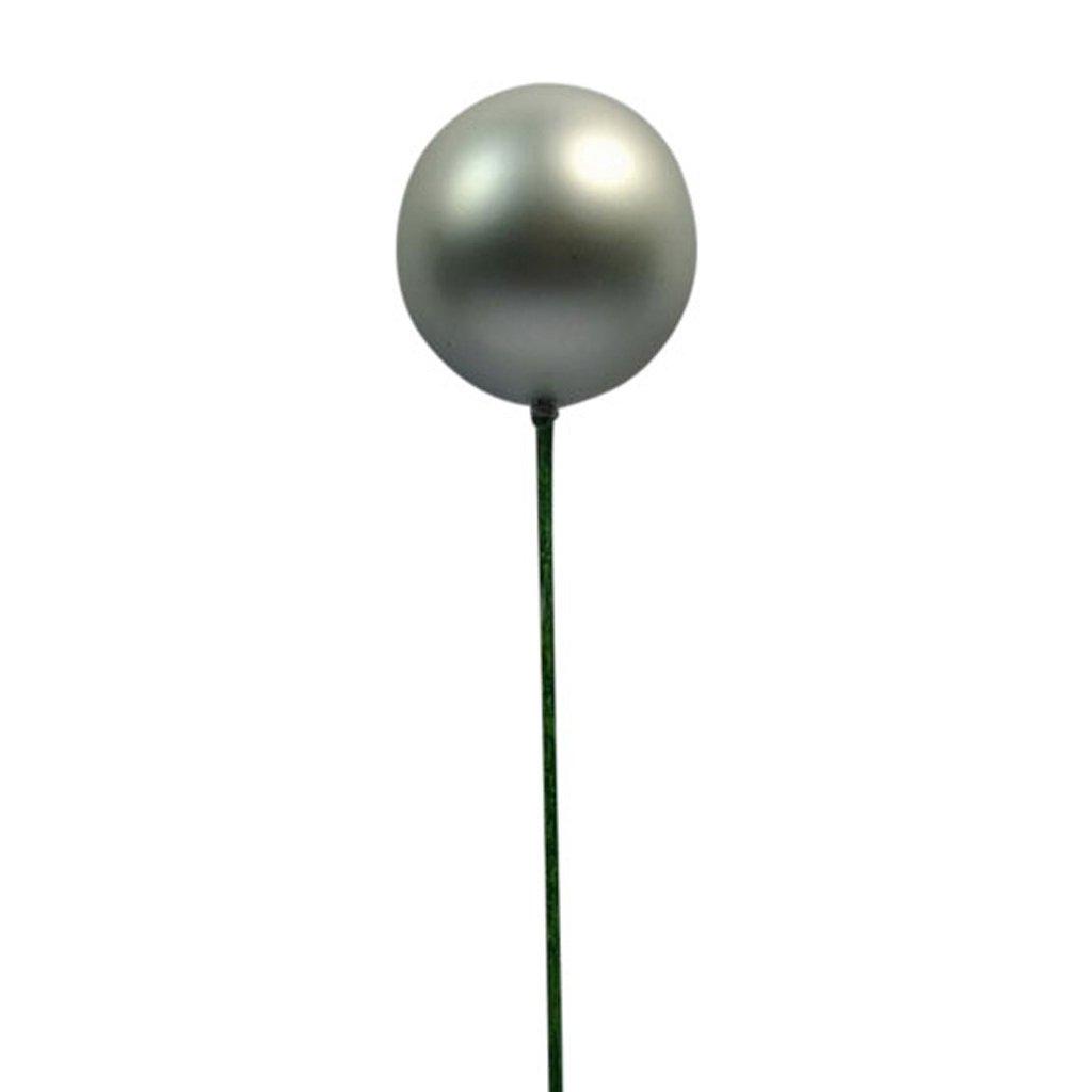 Ball With Stick 100mm matte silver