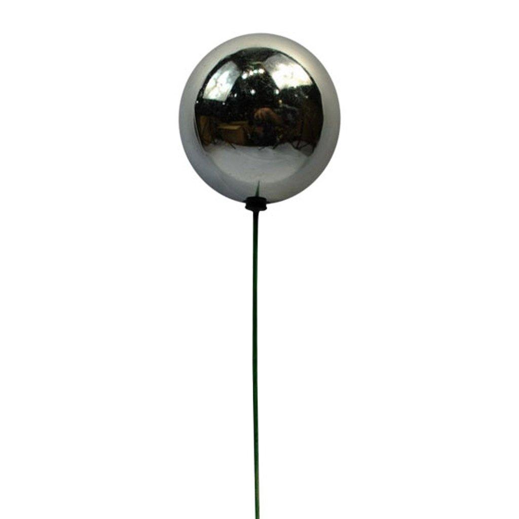 Ball With Stick 150mm shiny silver