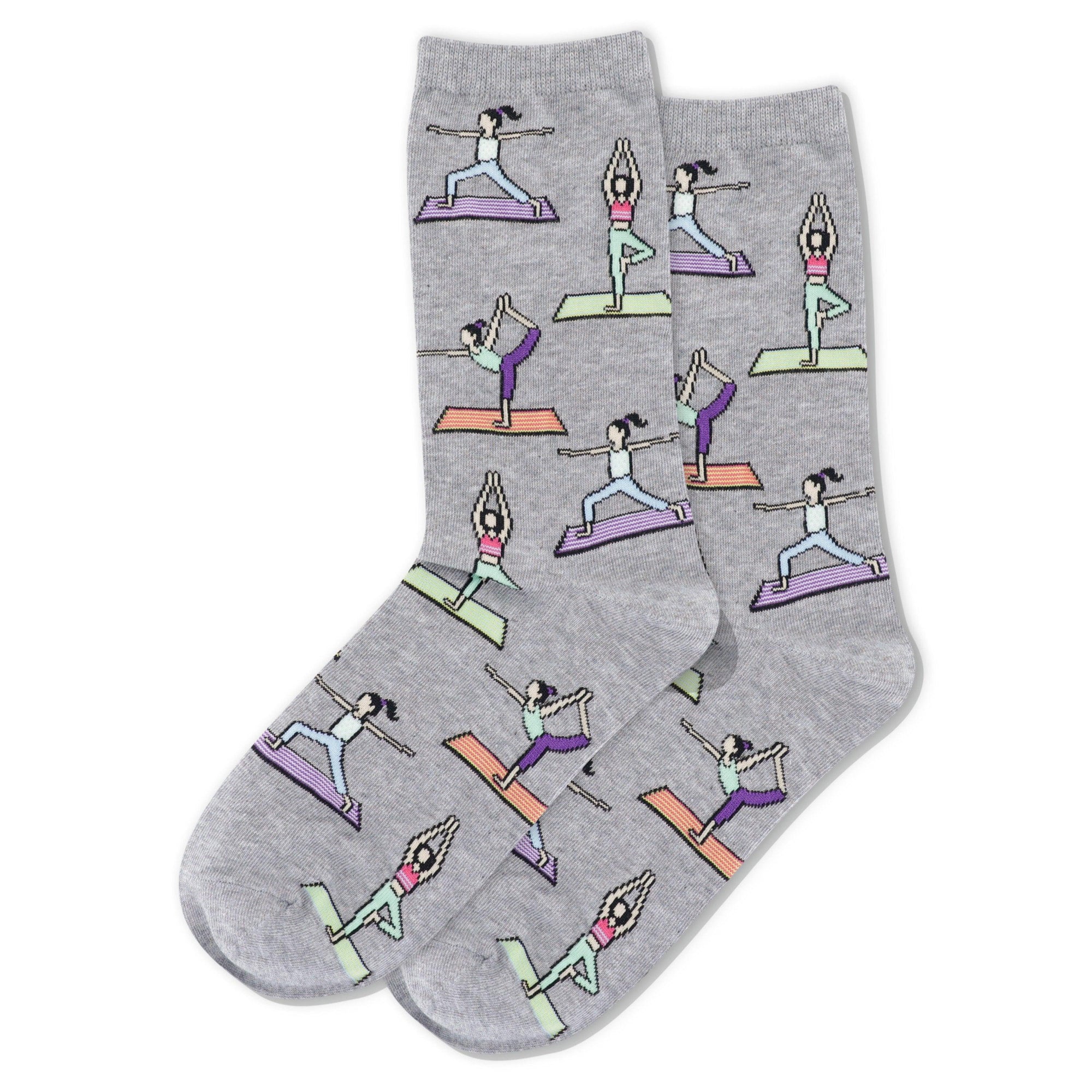 Ladies Socks Yoga Grey