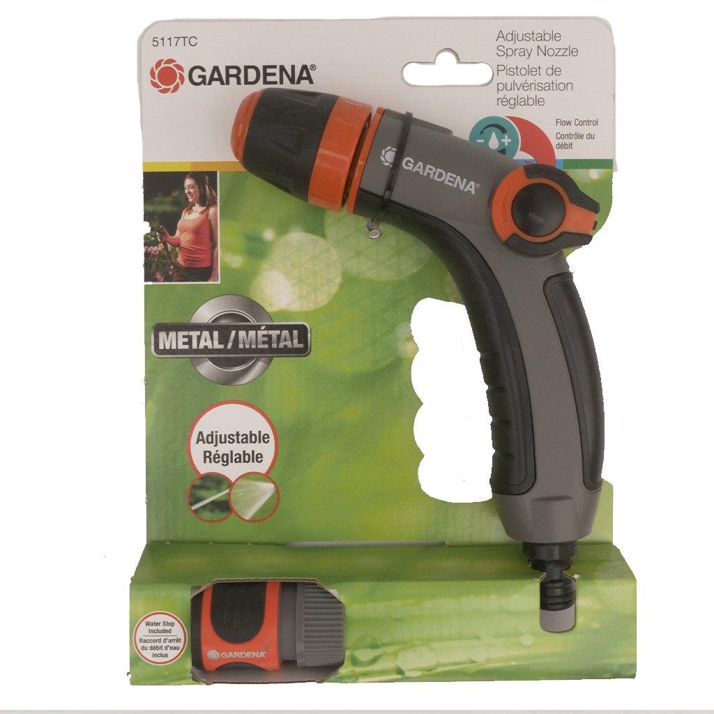 Gardena Adjustable Spray Nozzle Metal Thumb Flow Control