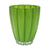 Round Glass Orchid Container Lime Green