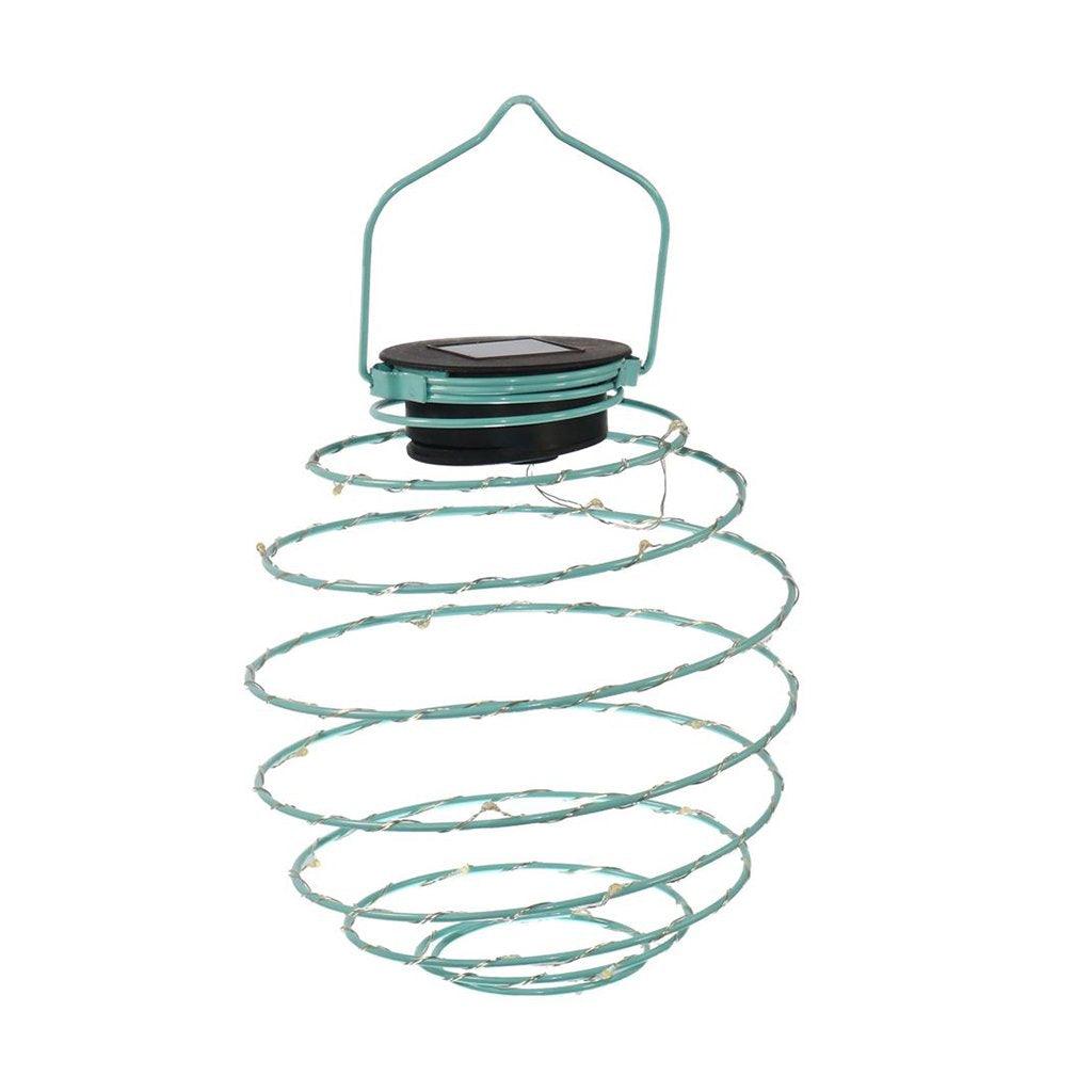 Spiral Lantern Solar Blue Led 6.5 inch