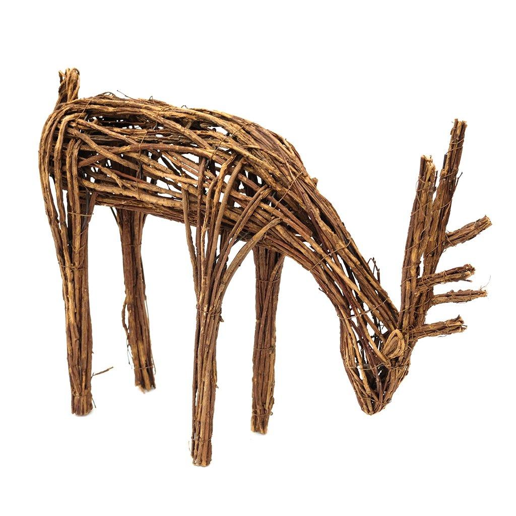 Rattan Head Down Reindeer24x6x16.5 in