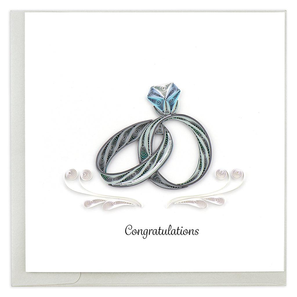 Wedding Rings Quilling Cards