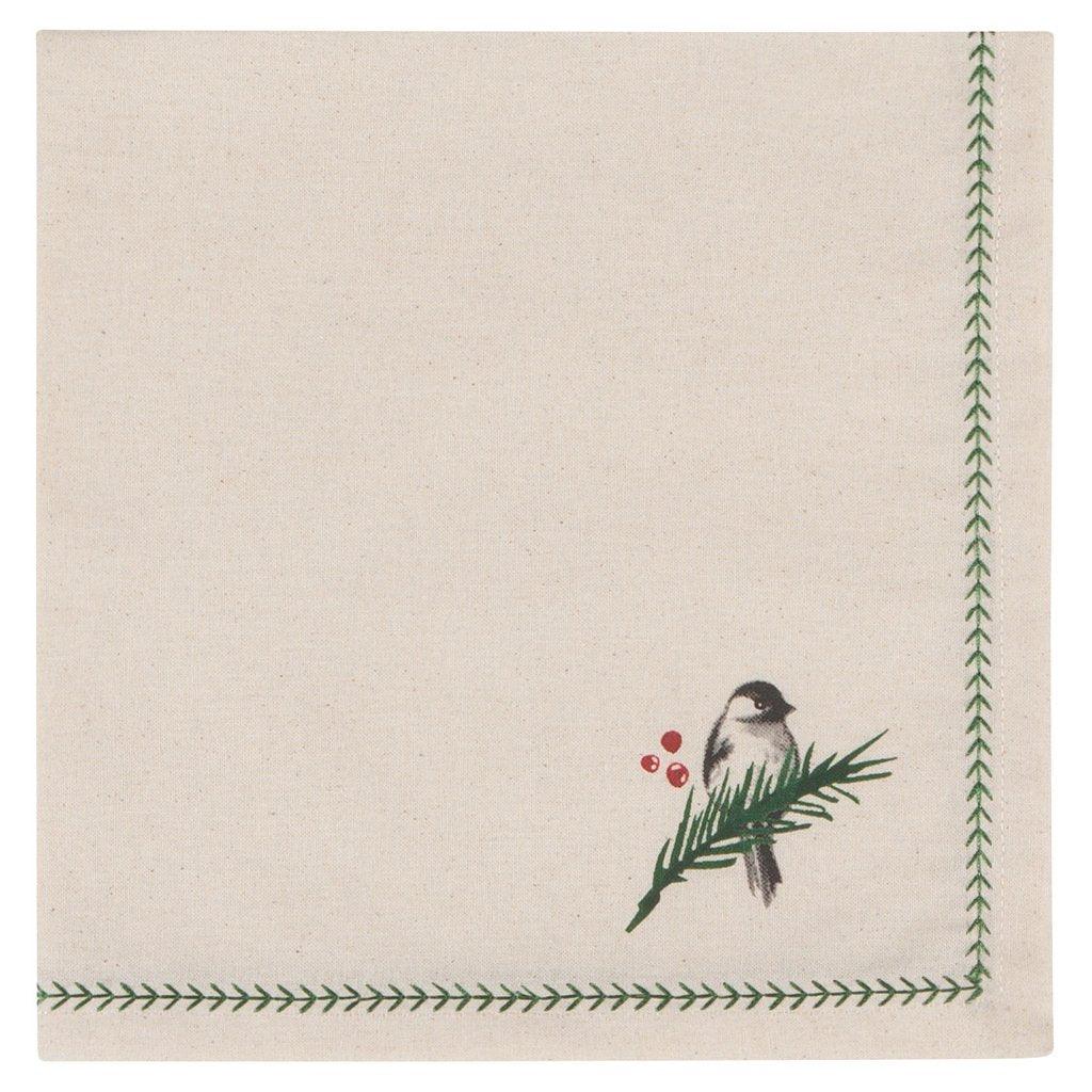 Napkins Forest Birds Print Set of 4