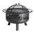With elegant, crafted scenes of the Canadian landscape with timberline and foliage, this fire pit was crafted for timeless outdoor living. An included grill allows for easy cooking and protection with and a steel cover a bold black finish. Measures 30in W x 23.5in H x 30in D.