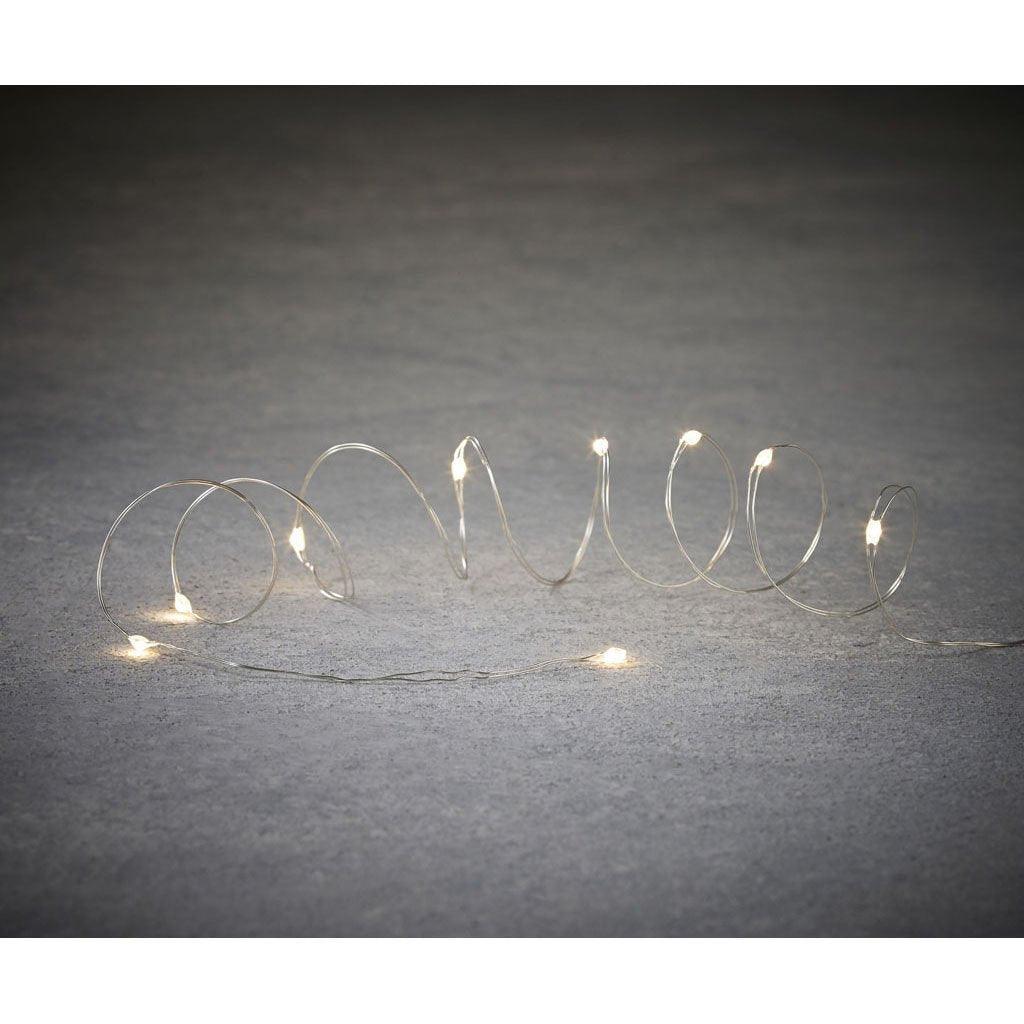 Outdoor String Silver Warm White 50 Led Lights