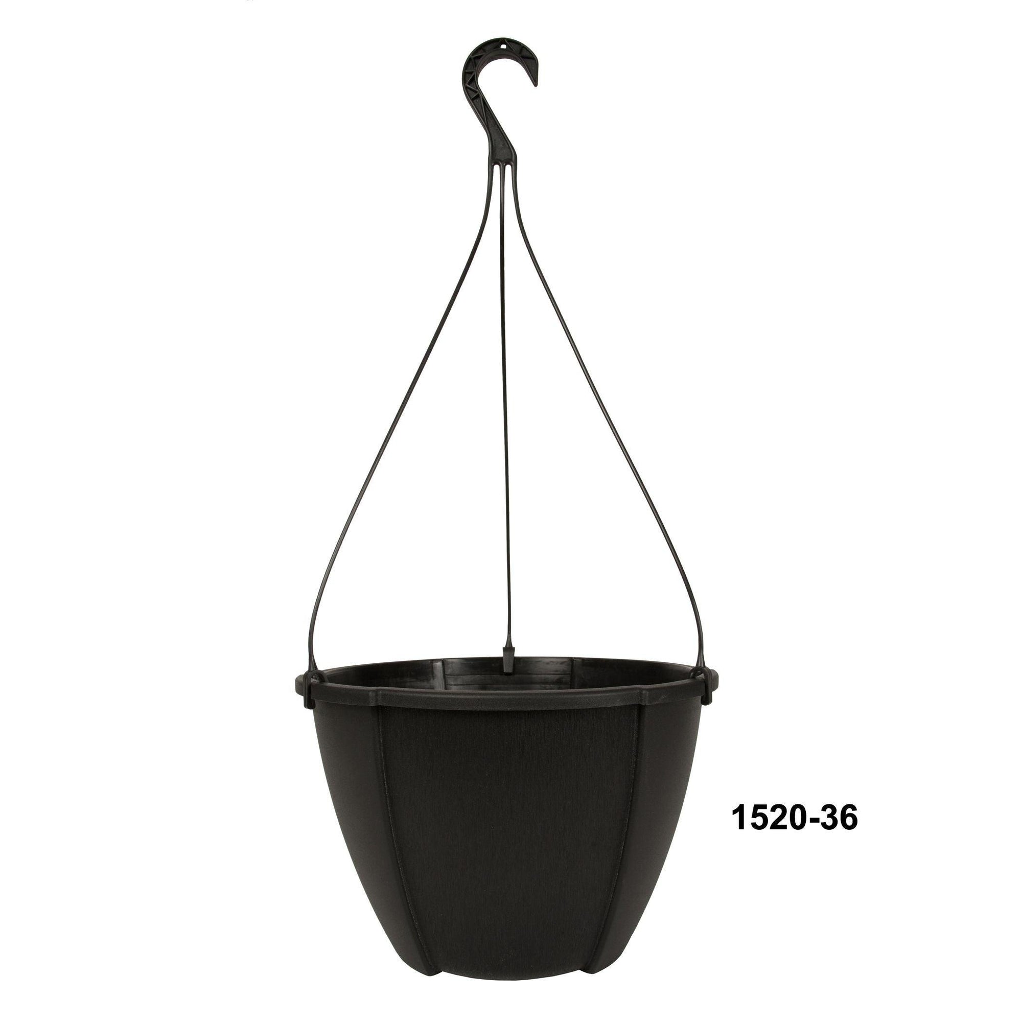 Quattro 12.85" Hanging Basket Black