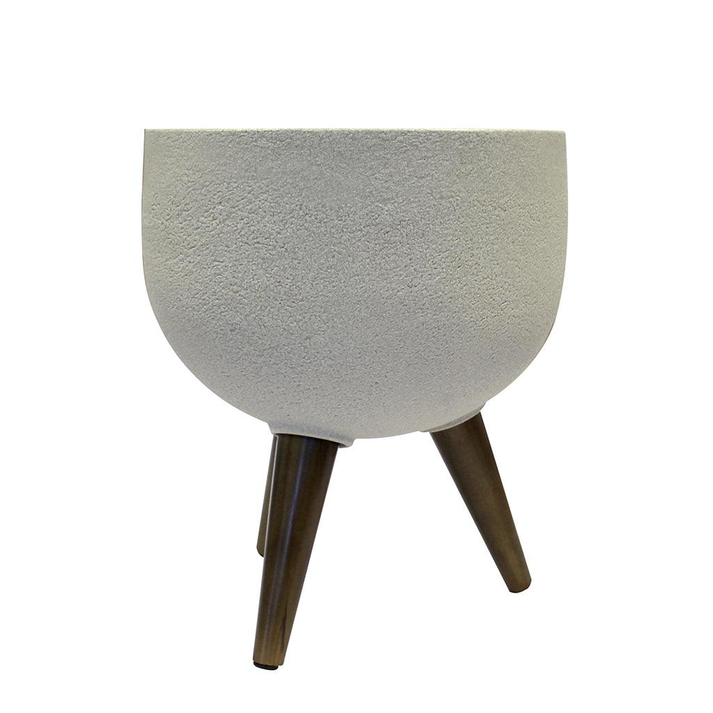 Rustic Round Planter with Stand Sandstone