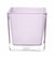 3" Square Glass Container Light Pink