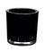 3" Round Glass Container Black