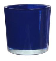 5.5&quot; Round Glass Container Royal Blue