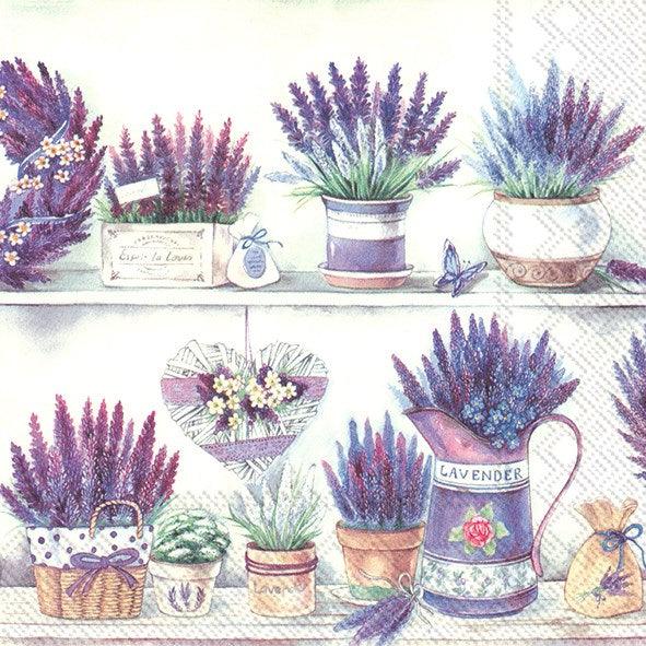 Lavender Pots - Cocktail Napkin