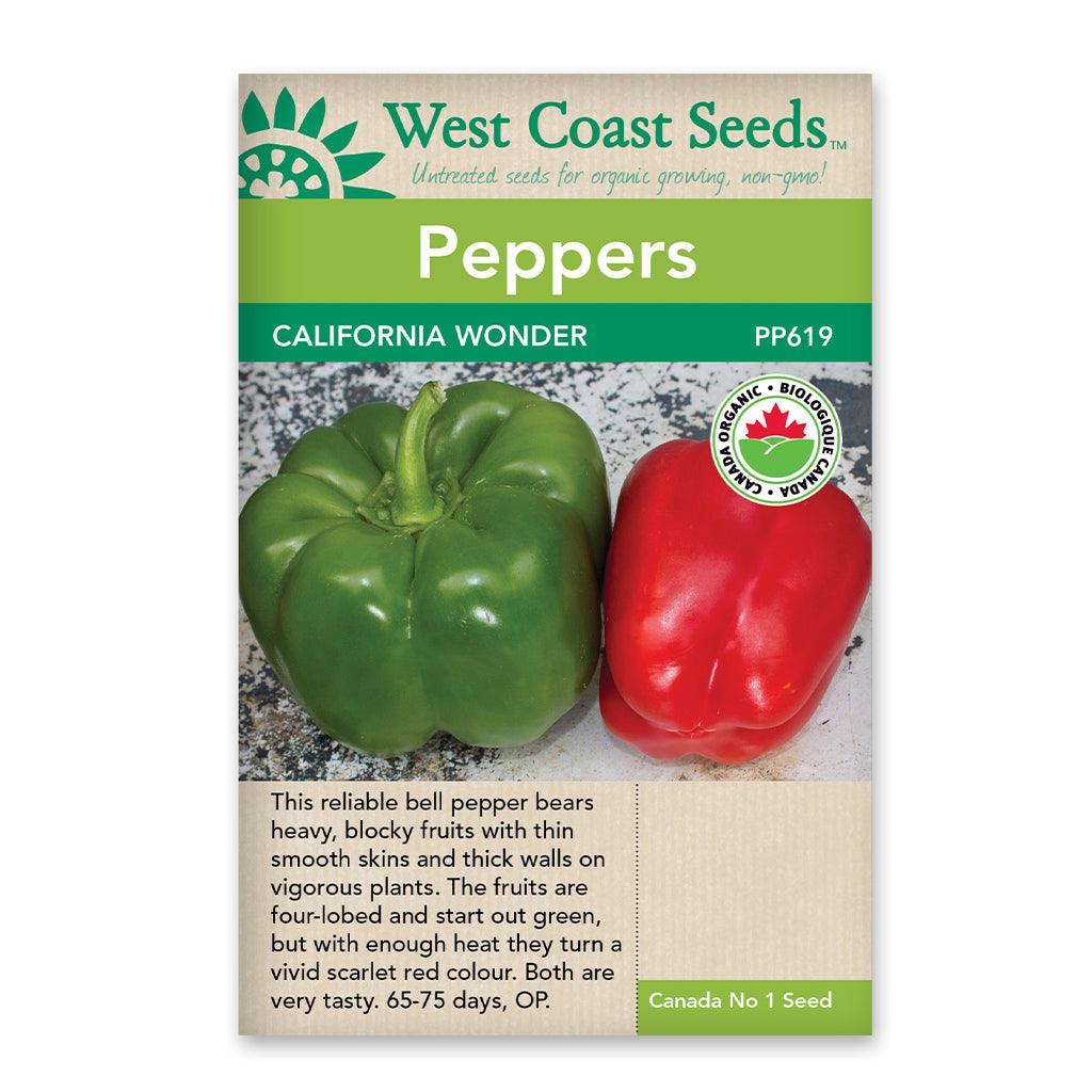 Peppers California Wonder Certified Organic Seeds