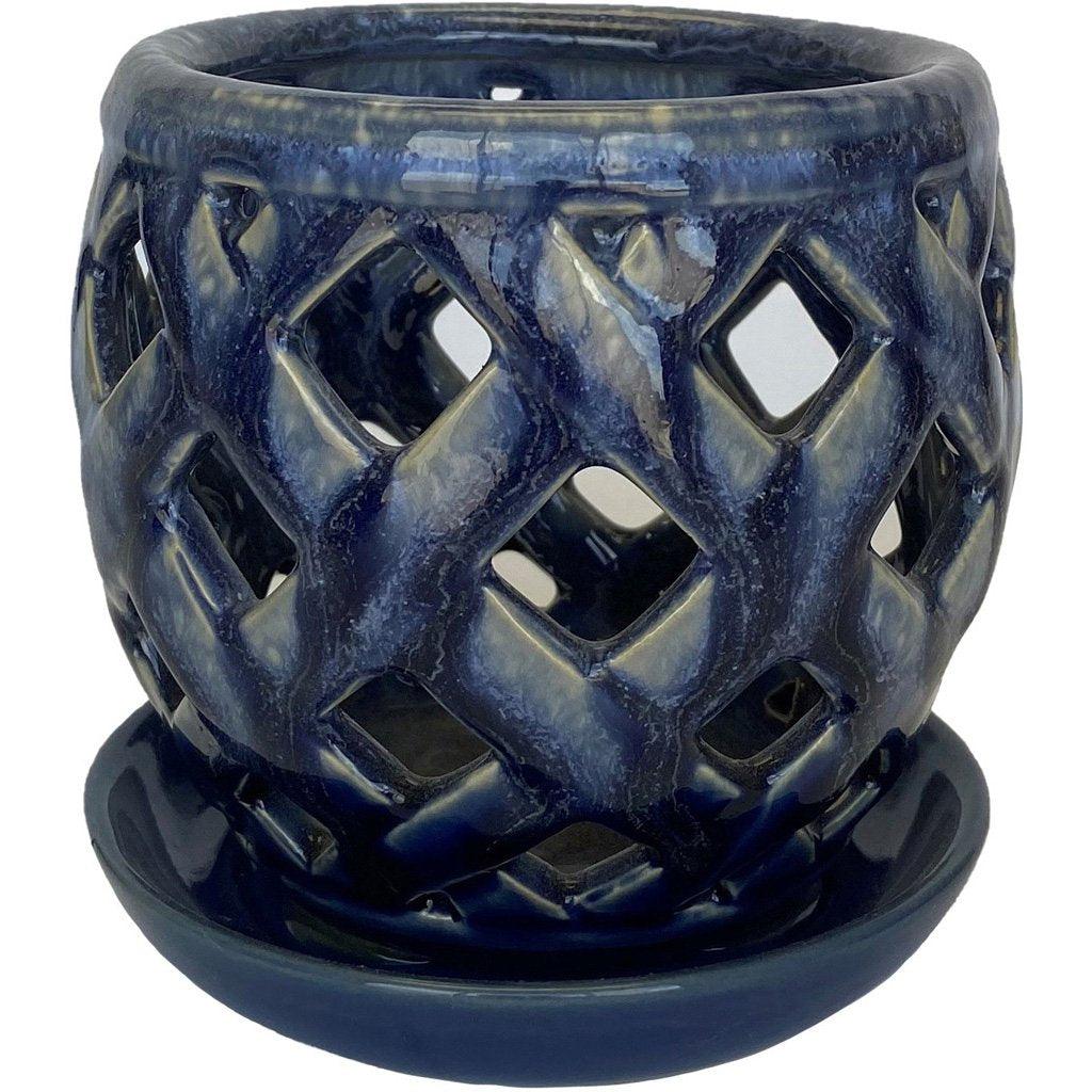 Lattice Orchid Pot 13.5x13.5x12.5cm