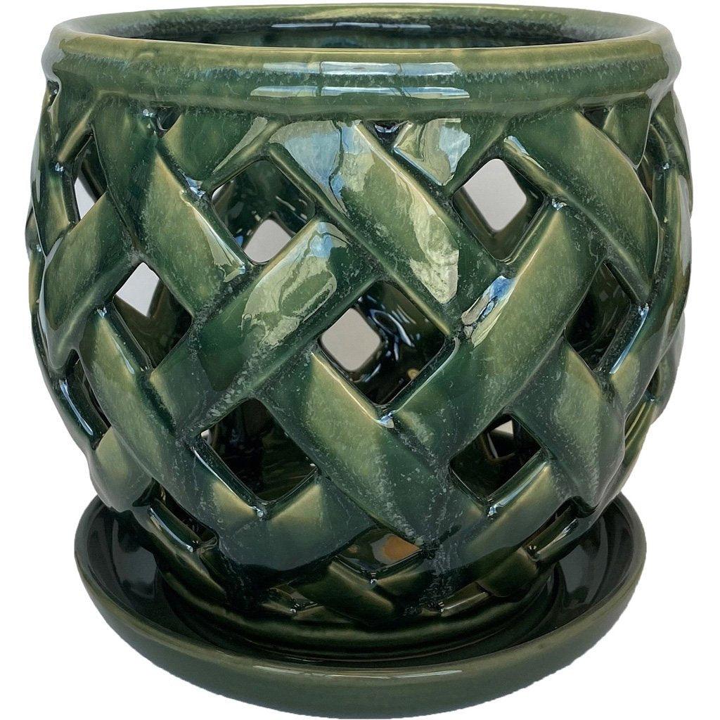 Lattice Orchid Pot 18.5x18.5x17.5cm