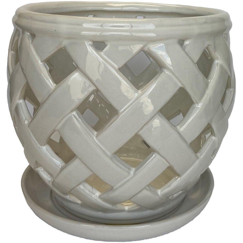 Lattice Orchid Pot 22x22x21cm