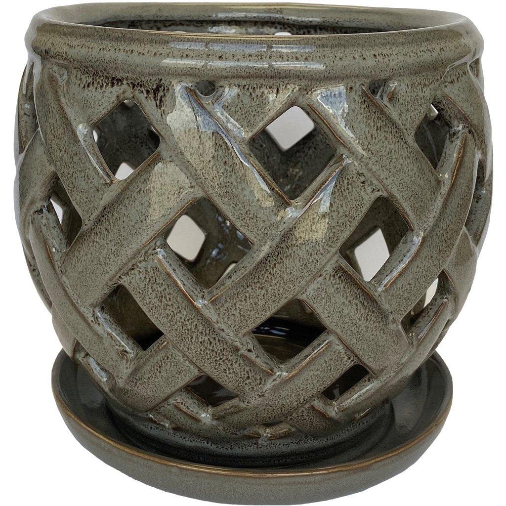 Lattice Orchid Pot 22x22x21cm