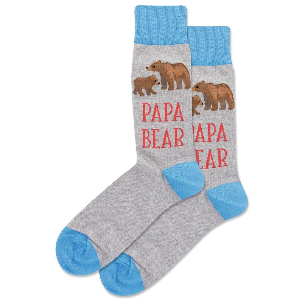 Mens Socks Papa Bear Grey