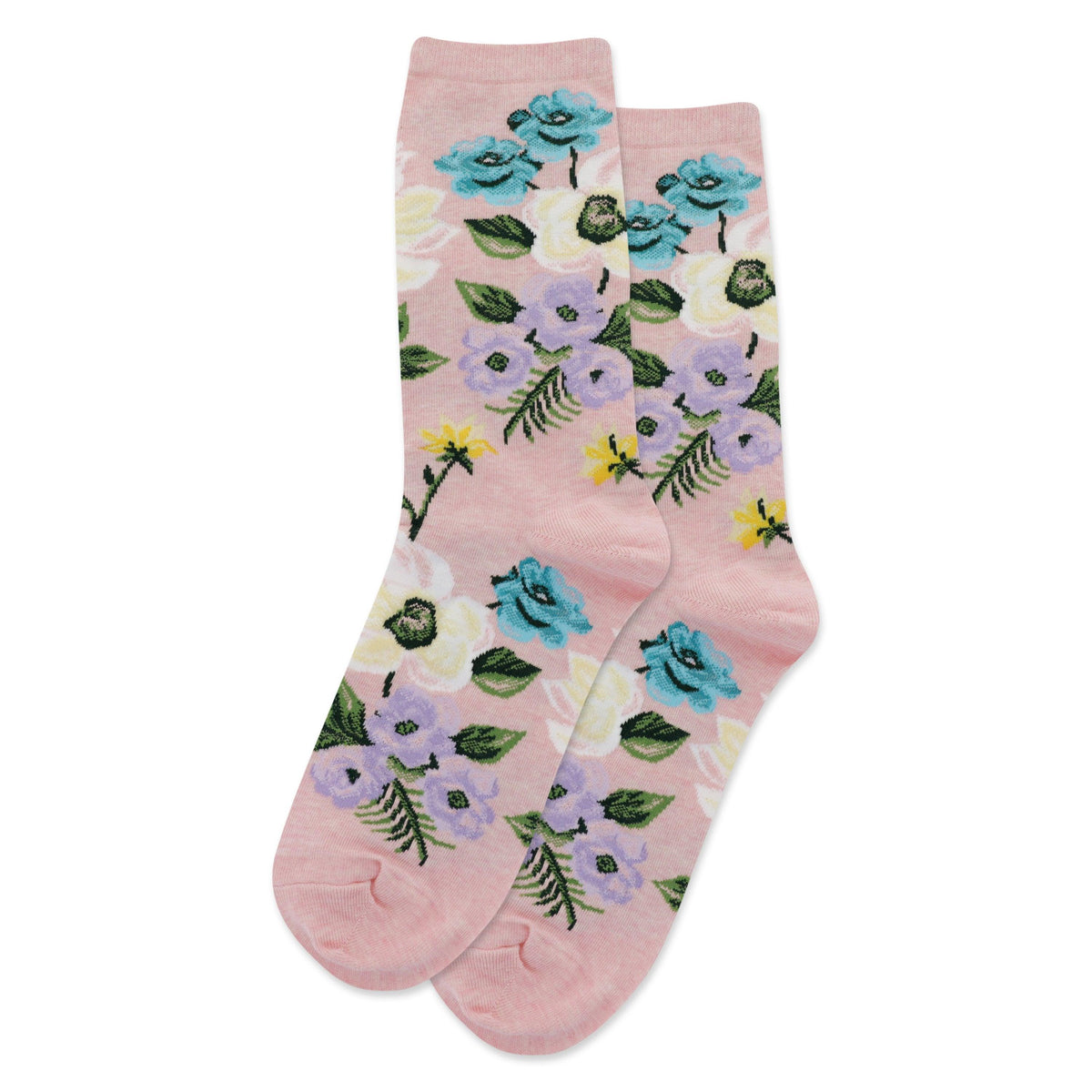 Ladies Socks Spring Floral Mint
