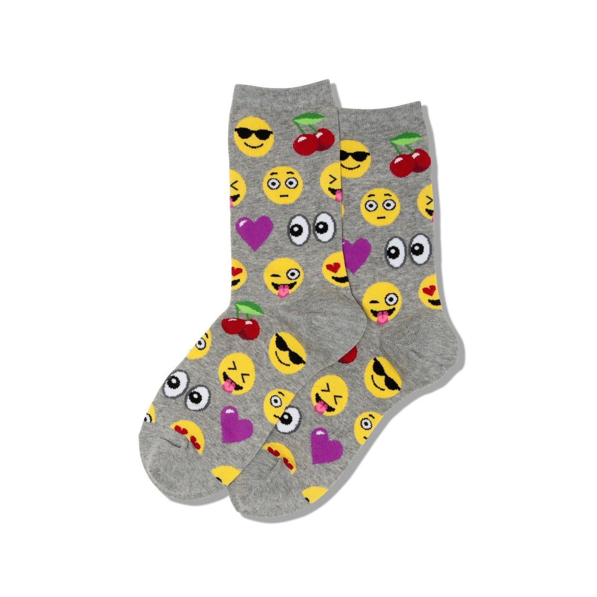 Ladies Socks Emoji Grey