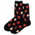 Ladies Socks Strawberries Slices Black