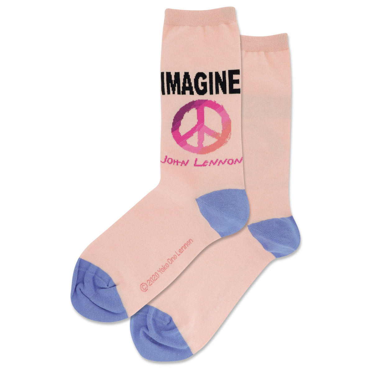 Ladies Socks John Lennon Imagine Blush