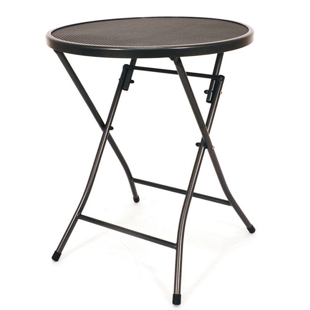 24 inch Round Folding Mesh Table Gray