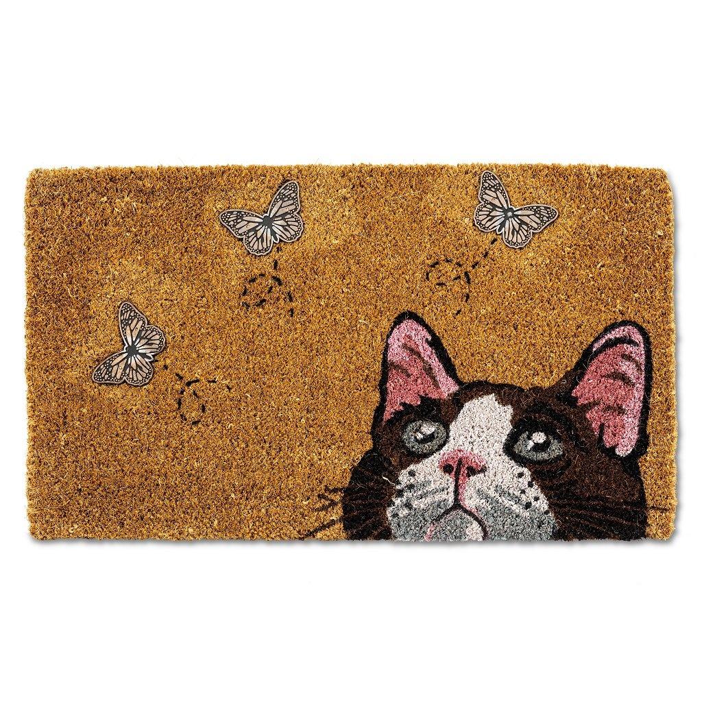 Cat With Butterflies Doormat 18x30 inch